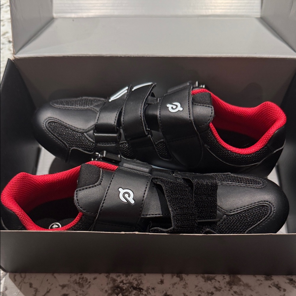 Peloton Black and Red Women's Athletic Shoes